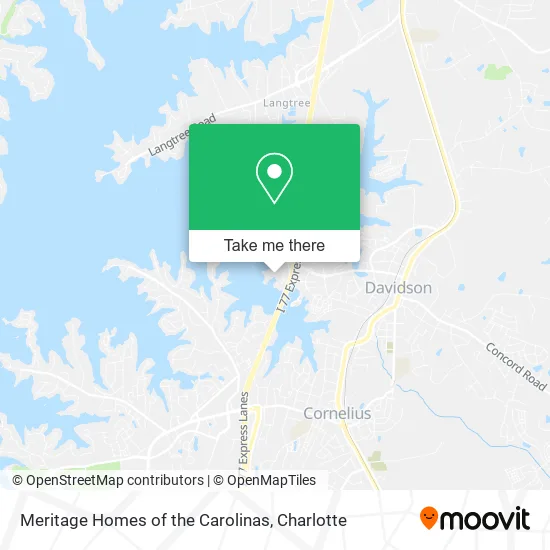 Meritage Homes of the Carolinas map