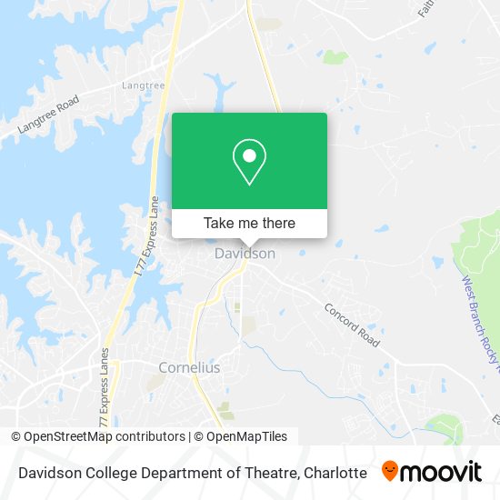 Davidson College Department of Theatre map