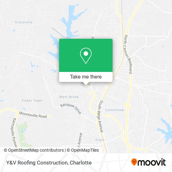 Y&V Roofing Construction map