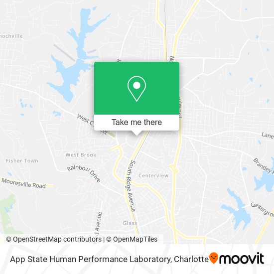 App State Human Performance Laboratory map