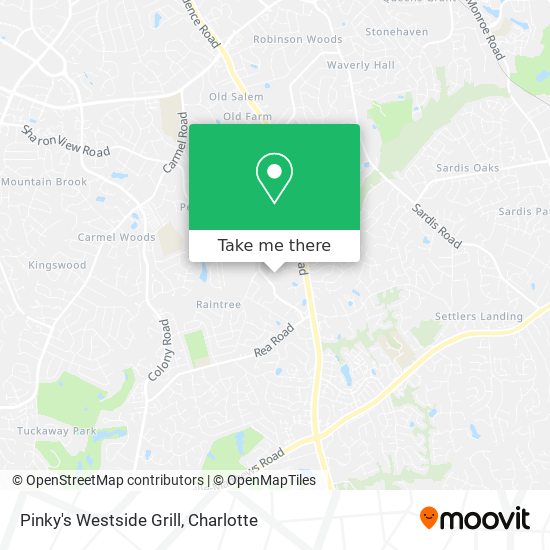 Pinky's Westside Grill map