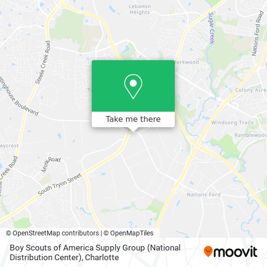 Mapa de Boy Scouts of America Supply Group (National Distribution Center)