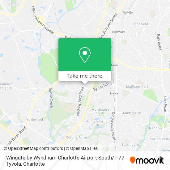Mapa de Wingate by Wyndham Charlotte Airport South/ I-77  Tyvola