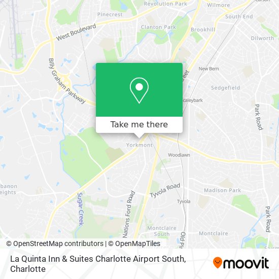 Mapa de La Quinta Inn & Suites Charlotte Airport South