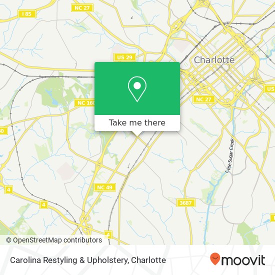 Carolina Restyling & Upholstery map