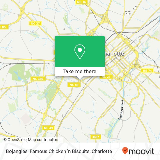 Mapa de Bojangles' Famous Chicken 'n Biscuits