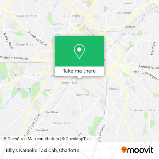 Billy's Karaoke Taxi Cab map