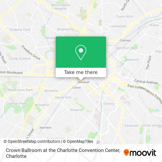 Crown Ballroom at the Charlotte Convention Center map