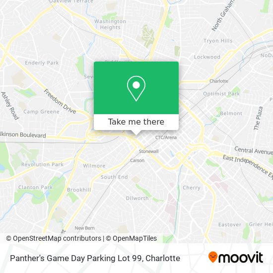 Mapa de Panther's Game Day Parking Lot 99