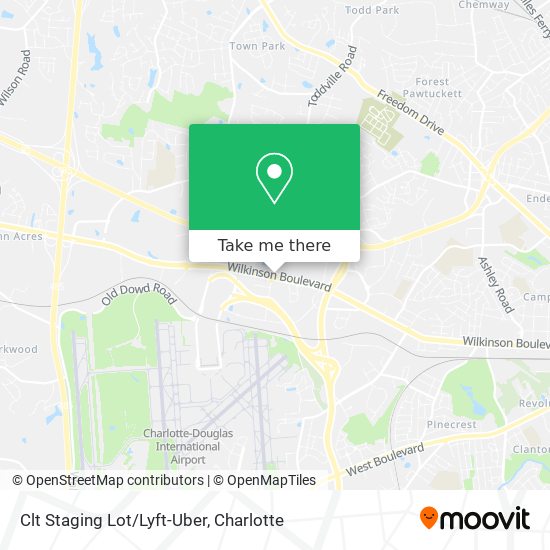 Mapa de Clt Staging Lot/Lyft-Uber