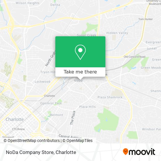 NoDa Company Store map