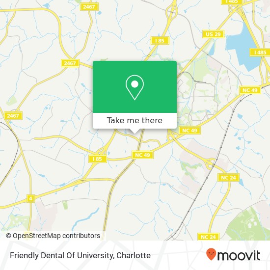 Mapa de Friendly Dental Of University