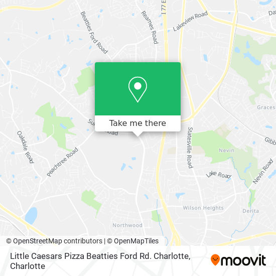 Little Caesars Pizza Beatties Ford Rd. Charlotte map