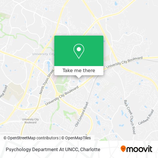 Mapa de Psychology Department At UNCC