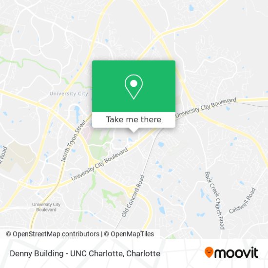 Denny Building - UNC Charlotte map