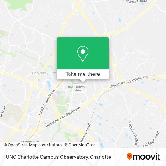 UNC Charlotte Campus Observatory map