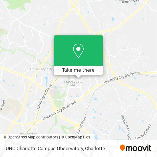 UNC Charlotte Campus Observatory map