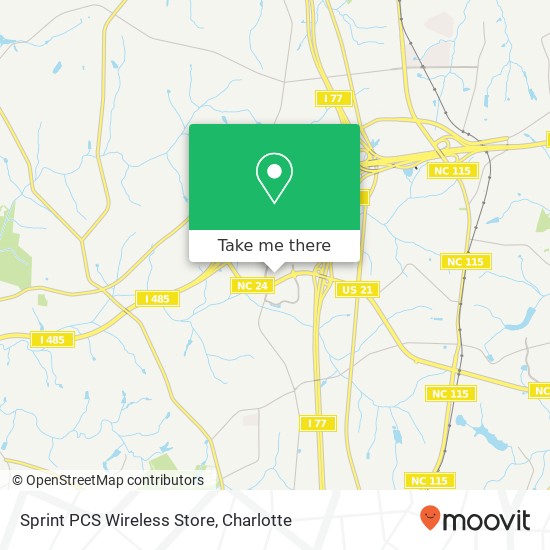 Sprint PCS Wireless Store map