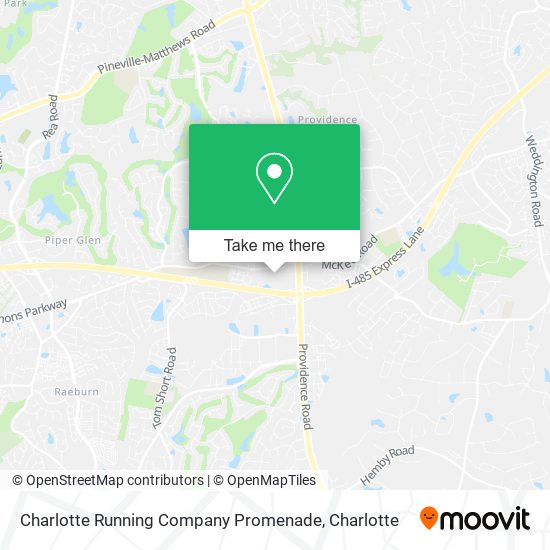 Charlotte Running Company Promenade map