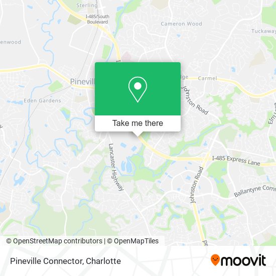 Pineville Connector map