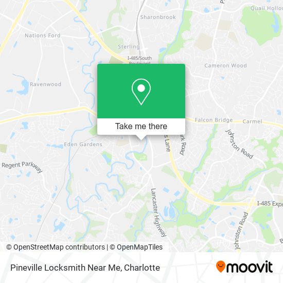Mapa de Pineville Locksmith Near Me