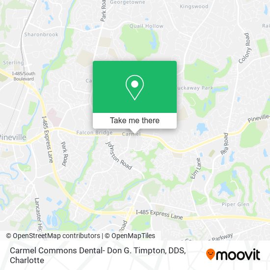 Carmel Commons Dental- Don G. Timpton, DDS map