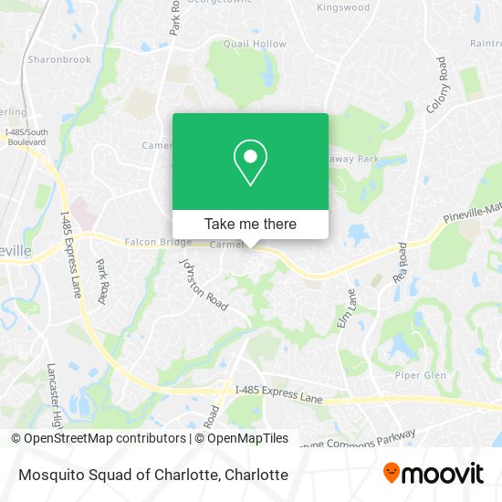 Mosquito Squad of Charlotte map