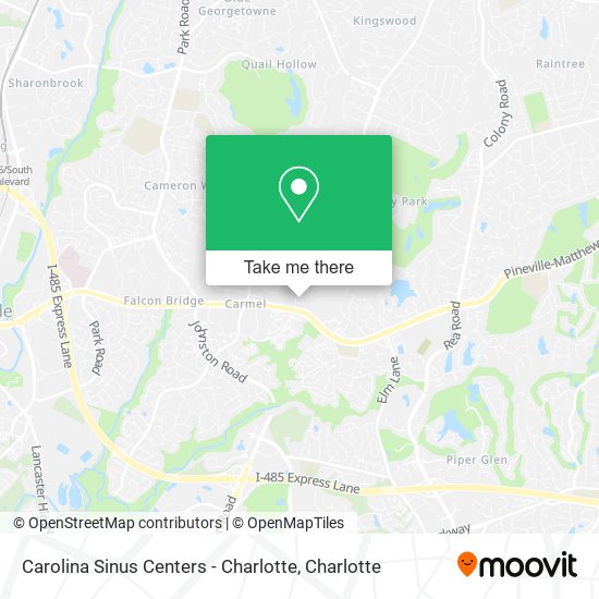 Carolina Sinus Centers - Charlotte map