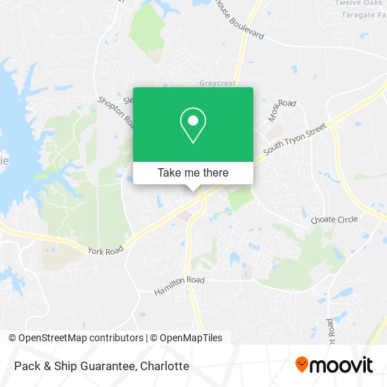 Mapa de Pack & Ship Guarantee