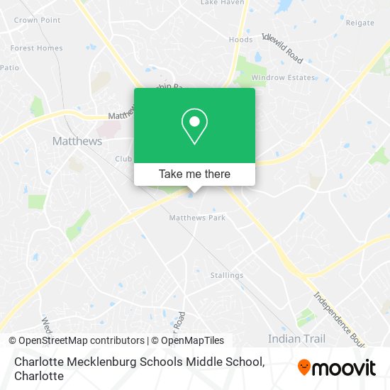 Charlotte Mecklenburg Schools Middle School map