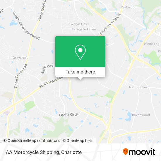 AA Motorcycle Shipping map