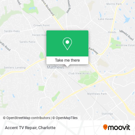 Accent TV Repair map