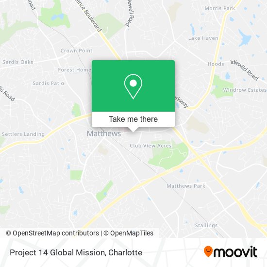 Mapa de Project 14 Global Mission