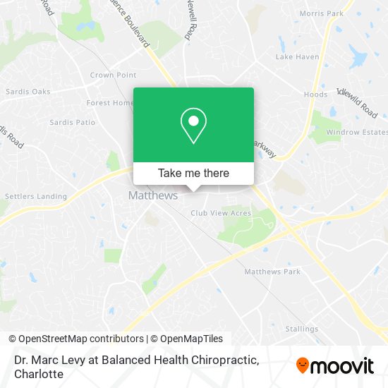 Dr. Marc Levy at Balanced Health Chiropractic map