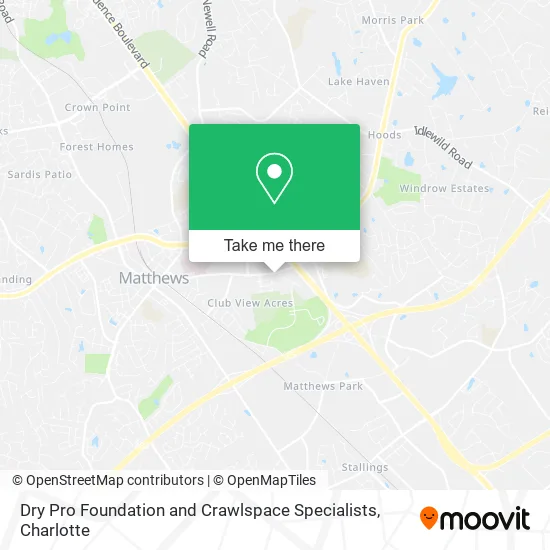 Dry Pro Foundation and Crawlspace Specialists map