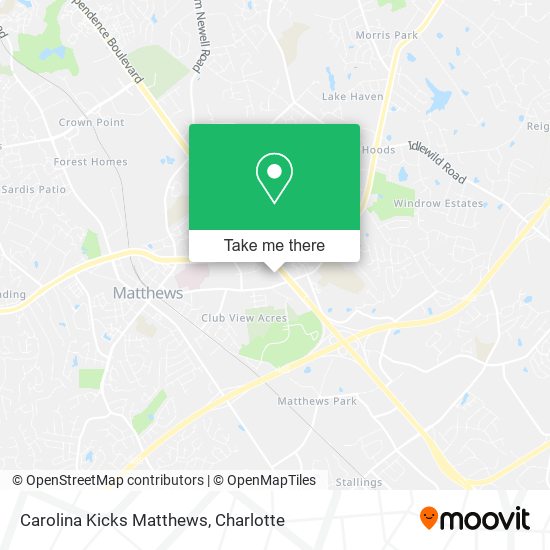 Carolina Kicks Matthews map