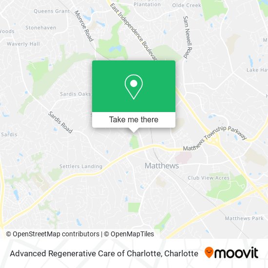 Advanced Regenerative Care of Charlotte map