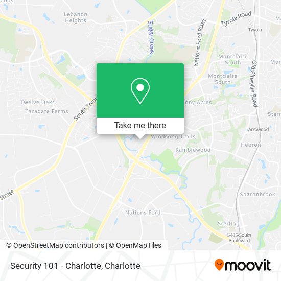 Security 101 - Charlotte map