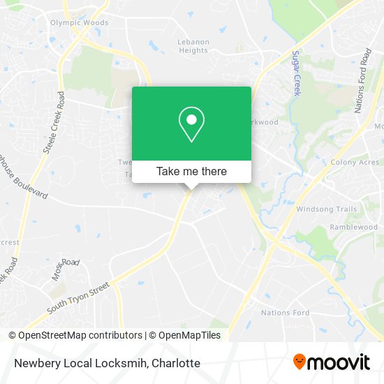 Mapa de Newbery Local Locksmih