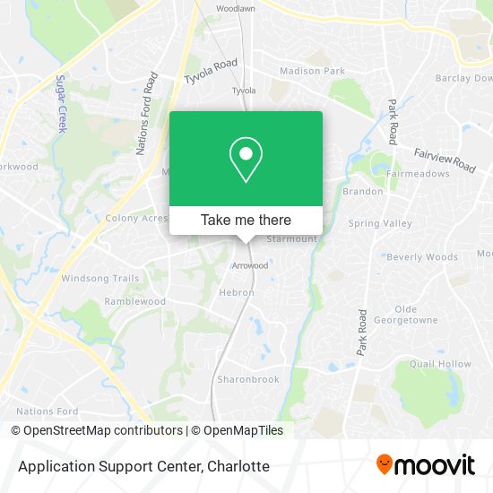 Mapa de Application Support Center