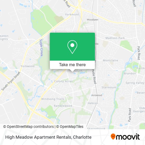High Meadow Apartment Rentals map