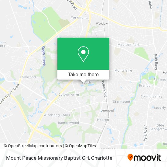 Mount Peace Missionary Baptist CH map