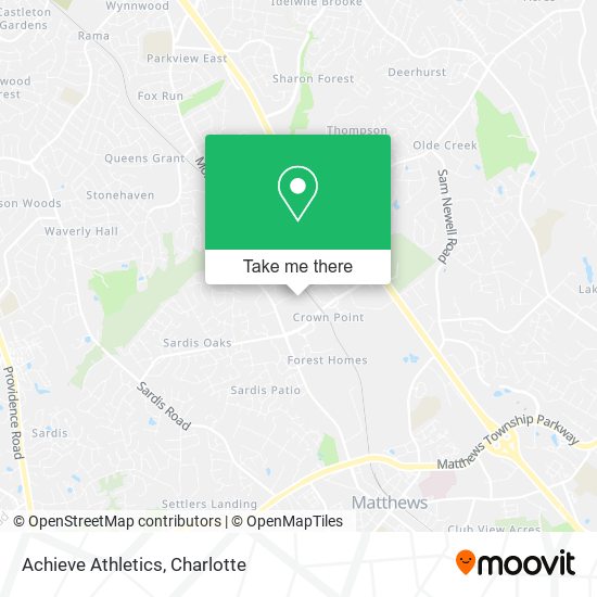 Achieve Athletics map