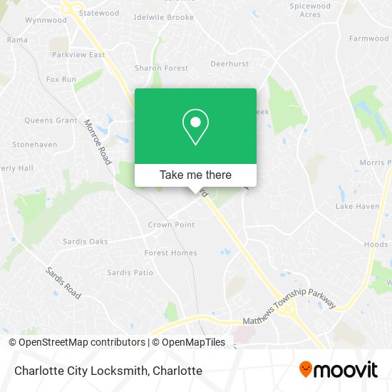 Charlotte City Locksmith map