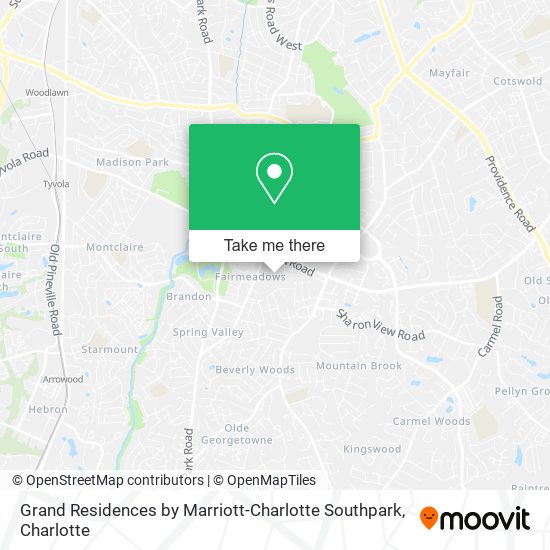 Mapa de Grand Residences by Marriott-Charlotte Southpark