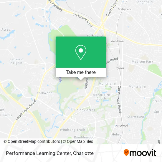 Performance Learning Center map