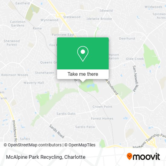 McAlpine Park Recycling map