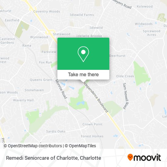 Mapa de Remedi Seniorcare of Charlotte