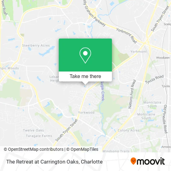 Mapa de The Retreat at Carrington Oaks