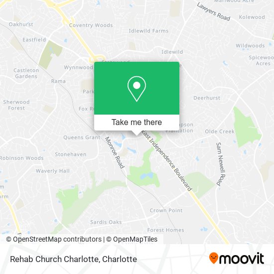 Mapa de Rehab Church Charlotte